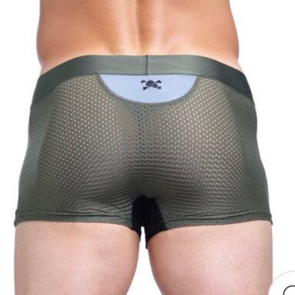 🆕 SKULL & BONES PERFORMANCE MESH TRUNK GREEN - XL - Picture 3 of 3